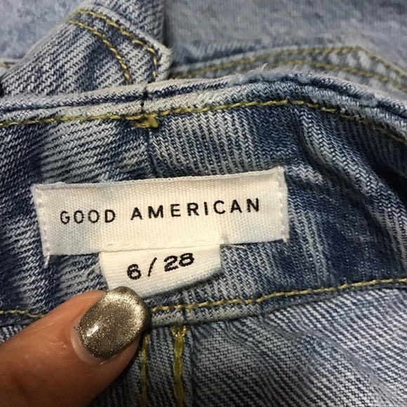 Good American 90’s Duster Straight Leg Jean in Blue951 Size 28. - Picture 9 of 10